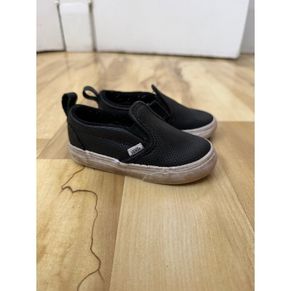 VANS toddler size 6.5 black shoes